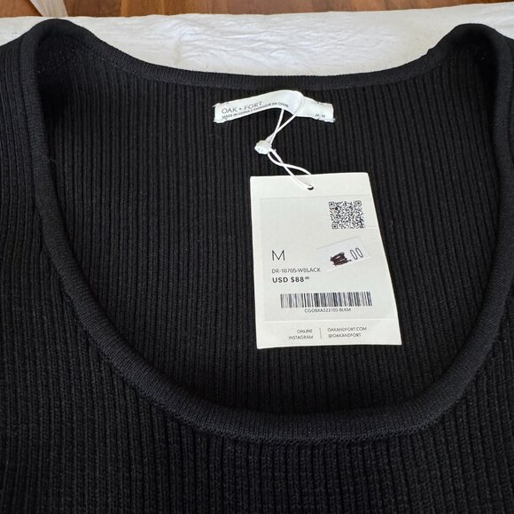 OAK + FORT Black Maxi Sweater Dress With Tags - Picture 5 of 7
